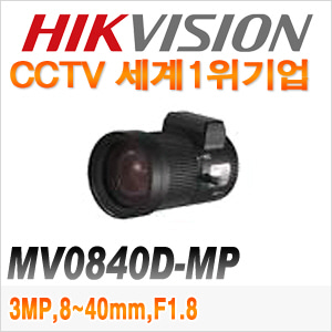 [세계1위 HIKVISION] MV0840D-MP [~3MP, 8-40mm F1.8]
