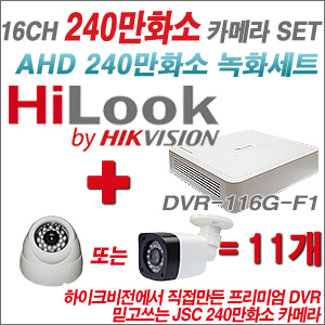 [EVENT] [AHD 2M] DVR-116G-F1 16CH + 240만화소 카메라 11개 SET (실내/외 3.6mm렌즈 출고)