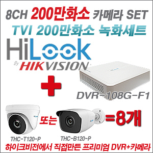 [EVENT] [올인원 2M] DVR-108G-F1 8CH + 풀HD 카메라 8개 SET (실내형 6mm / 실외형 3.6mm 렌즈 출고)