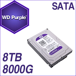 [HDD-WD-3년AS] 8TB - 웨스턴디지털 W/D 퍼플 Purple 하드디스크 WD80PURZ 8000GB [8테라 8Tera]