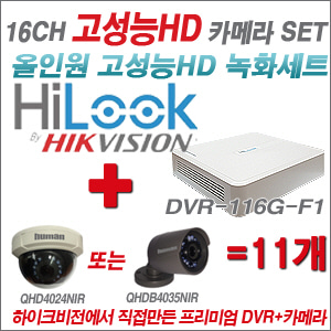 [EVENT] [올인원 2M] DVR-116G-F1 16CH + 하이크비전OEM 200만화소 올인원 카메라 11개 SET (실내/실외형 3.6mm 렌즈 출고)
