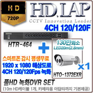 HTR-464+HTO-1372EXR(2.8mm) 1개세트(10M케이블+아답타포함)